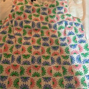 Talbots Floral Sleeveless Shell in Pink, Green & Blue